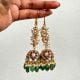 Handmade Brass Metal Jewellery Pearl Drop Jhumka Earrings